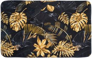 Sanilo Schaum-Badematte »Golden Leaves« , Höhe 15 mm, Memory Schaum, rutschhemmend beschichtet, fußbodenheizungsgeeignet, schnell trocknend, strapazierfähig, super weich, kr