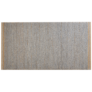 Beliani - Teppich Läufer Wolle / Jute / Baumwolle grau 80 x 150 cm hangewebt Boho Banoo - Grau