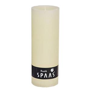 Candles by Spaas Spaas Rustieke Cilinderkaars 68/190 - Ivoor