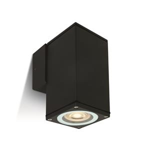 ONE Light GU10 Outdoor Cubes - buiten wandverlichting - 6,3 x 6,3 x 13,5 cm - IP54 - zwart