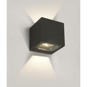 ONE Light Cube Wall Lights Up & Down- buiten wandverlichting - 10 x 10 x 10 cm - 6W LED incl. - IP65 - antraciet