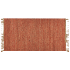 BELIANI Vloerkleed jute rood 80 x 150 cm LUNIA