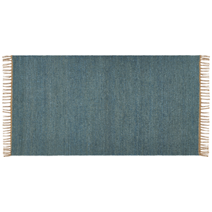 BELIANI Vloerkleed jute blauw 80 x 150 cm LUNIA