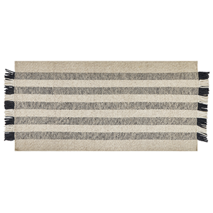 BELIANI Vloerkleed wol off-white/zwart 80 x 150 cm TACETTIN