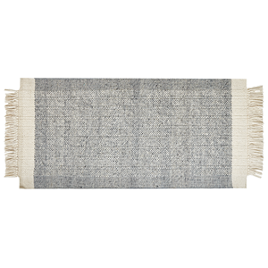 BELIANI Vloerkleed wol grijs/off-white 80 x 150 cm TATLISU