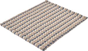 Kleine Wolke Badematte Loop, Höhe 12 mm, rutschhemmend beschichtet, fußbodenheizungsgeeignet, Badteppich, weiche Chenillequalität, gestreift