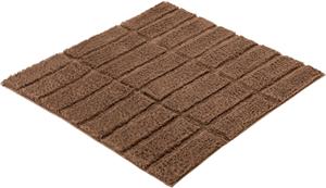 Kleine Wolke Badematte Tiles, Höhe 13 mm, rutschhemmend beschichtet, fußbodenheizungsgeeignet, Badteppich, Uni Farben, Hoch/Tief Effekt, rutschhemmend