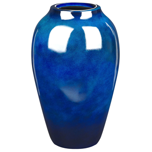 BELIANI Bloemenvaas terracotta blauw 37 cm OCANA