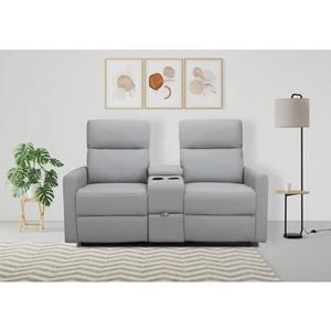 Home affaire 2-Sitzer "Daoulas, 2er-Kinosofa, TV-Sessel, Multimedia-Sofa", Kinosofa mit Relaxfunktion, Getränkehalter und Stauraum