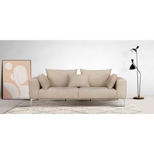 Guido Maria Kretschmer Home&Living 3-Sitzer "JANTE", mit chromfarbenen Füßen