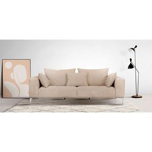 Guido Maria Kretschmer Home&Living 3-Sitzer "JANTE", mit chromfarbenen Füßen