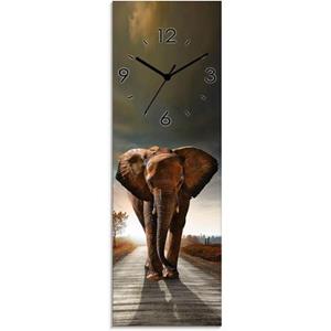 Artland Wanduhr "Ein Elefant läuft auf der Straße"