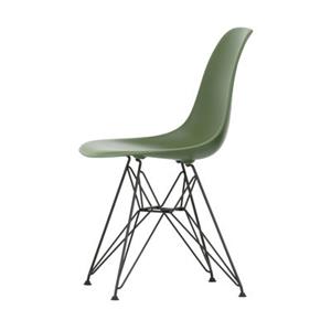 Vitra DSR - Eames Plastic Side Chair Stuhl / (1950) - Schwarze Beine -  - Grün