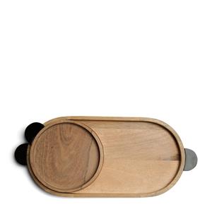 Rivièra Maison Maison dienbladen hout, serveer - Metropolitan - Zwart| Bruin