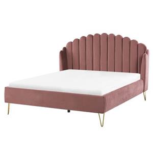 Beliani AMBILLOU Bed Roze 160x200