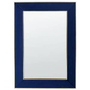 Beliani - Samt Wandspiegel marineblau und gold 50 x 70 cm Glamour Lautrec - Blau