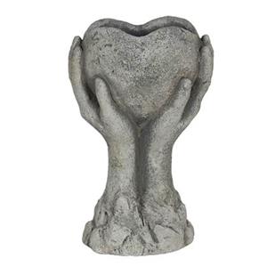 Clayre & Eef Bloempot 19x13x34 cm Grijs Steen Bloempot binnen