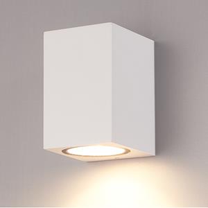 Hofronic Marion - Dimbare LED wandlamp kubus - Incl. 5 Watt 2700K GU10 spot - IP65 - Wit - Binnen en buiten - 3 jaar garantie