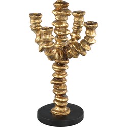 PTMD Collection PTMD Reflo Gold poly candleholder for multiple candles