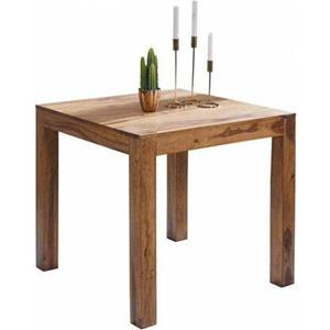 Wohnling Esstisch WL1.319 (MUMBAI Massivholz Sheesham 80 cm Holztisch braun), Esszimmer-Tisch Design Küchentisch quadratisch