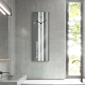 Bruno Banani Wanduhr "Stripes auf Glas", analog, 20 cm