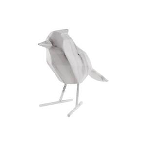 Present time  Statue bird large polyresin marble print white