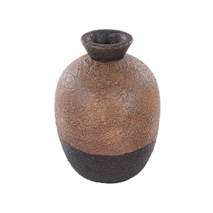 BELIANI Decoratieve vaas terracotta bruin/zwart 30 cm AULIDA