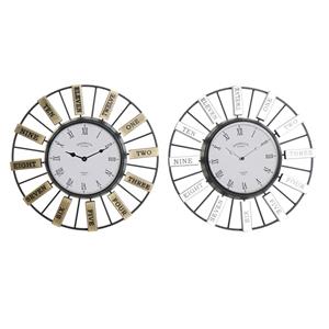 Wanduhr Dkd Home Decor Kristall Silberfarben Golden Eisen (40 X 6.4 X 40 Cm) (2