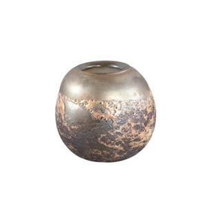 PTMD Daynaa Brown solid glass vase burned bulb S