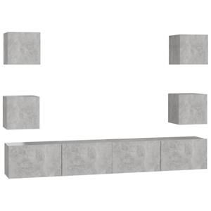 VIDAXL 6-tlg. Tv-schrank-set Betongrau Spanplatte