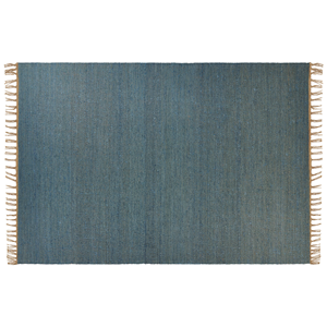 BELIANI Vloerkleed jute blauw 160 x 230 cm LUNIA