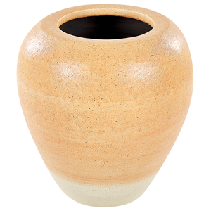 BELIANI Decoratieve vaas oranje/beige terracotta 34 cm SKIONE