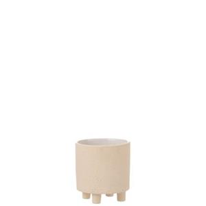 J-Line Bloempot Zand Keramiek Beige Small