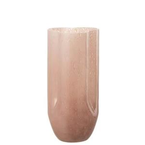 J-Line Vaas Trikkie Glas Roze - 29 cm hoog