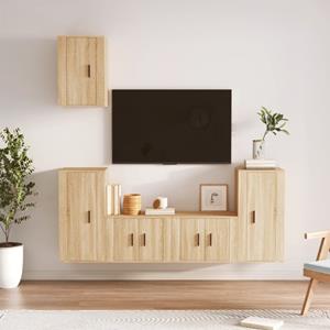 VIDAXL 5-tlg. Tv-schrank-set Sonoma-eiche Holzwerkstoff