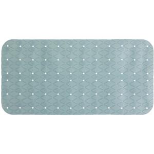 5Five Douche/bad anti-slip mat badkamer - pvc - ijsblauw - 70 x 35 cm - rechthoek - Badmatjes