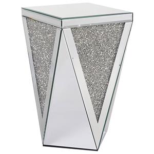 Beliani - Beistelltisch Silber Spiegelglas Nachttisch Glam Design Wohnzimmer Schlafzimmer - Silber