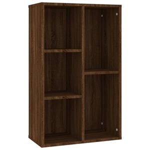 vidaXL Boekenkast/dressoir 50x25x80 cm bewerkt hout bruin eikenkleur