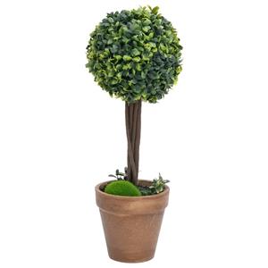 vidaxl Kunstplanten met pot 2 st buxus bolvorming 56 cm groen
