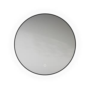 Looox Mirror collection spiegel - rond 60cm - ind.LED verl. sp.verw. m.black SPMBLR600