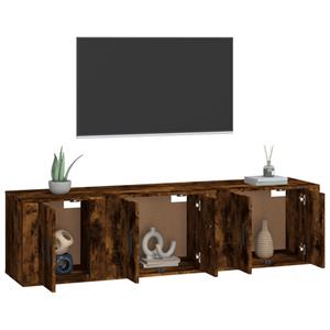 vidaxl 3-delige Tv-meubelset bewerkt hout gerookt eikenkleurig