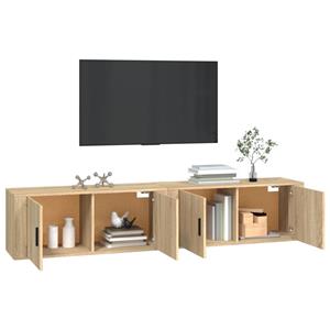 Vidaxl - TV-Wandschränke 2 Stk. Sonoma-Eiche 100x34,5x40 cm Braun