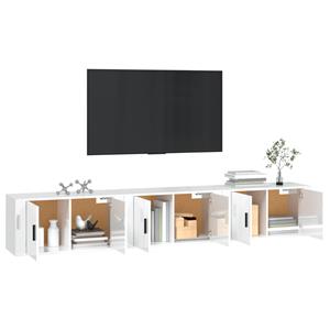 vidaXL Tv-wandmeubels 3 st 80x34,5x40 cm hoogglans wit