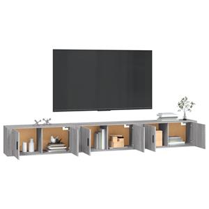 Vidaxl Tv-wandschränke 3 Stk. Grau Sonoma 100x34,5x40 Cm