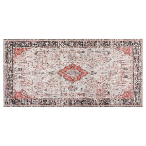 BELIANI Vloerkleed katoen rood/beige 80 x 150 cm ATTERA