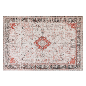 BELIANI Vloerkleed katoen rood/beige 160 x 230 cm ATTERA