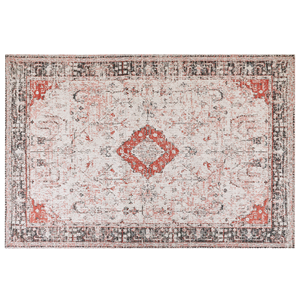 BELIANI Vloerkleed katoen rood/beige 200 x 300 cm ATTERA