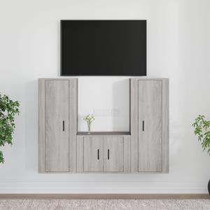 Vidaxl 3-tlg. Tv-schrank-set Grau Sonoma Holzwerkstoff