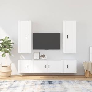 Vidaxl 5-tlg. Tv-schrank-set Weiß Holzwerkstoff