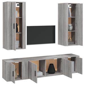 Vidaxl 5-tlg. Tv-schrank-set Grau Sonoma Holzwerkstoff